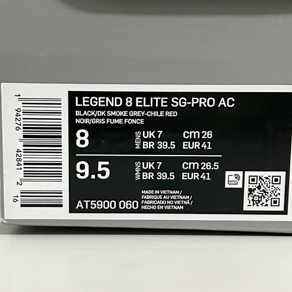 Nike Tiempo Legend 8 Elite SG Pro AC “Bred” Men’s Size 8-8.5 Soccer Cleats - Picture 13 of 14